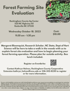 Forest Farming Site Evaluation Flyer